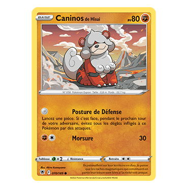 Carte Caninos de Hisui - Commune de Pokémon Astres Radieux 070/189