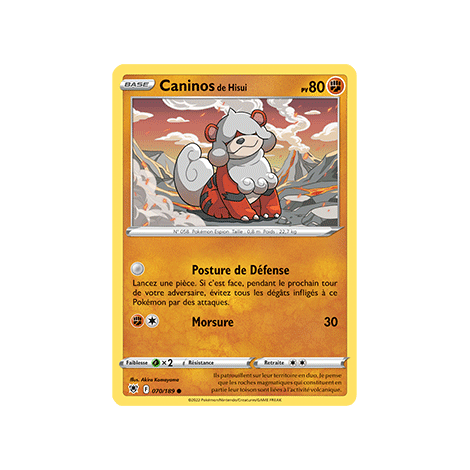 Carte Caninos de Hisui - Commune de Pokémon Astres Radieux 070/189