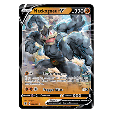 Carte Mackogneur - Holographique rare V de Pokémon Astres Radieux 072/189