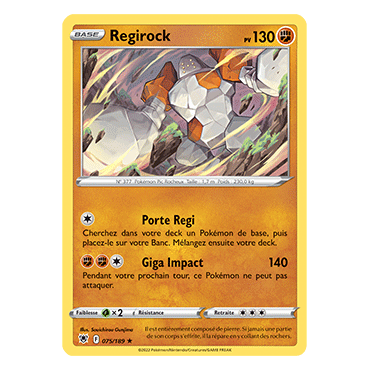 Regirock 075/189 : Joyau Rare de l'extension Pokémon Astres Radieux