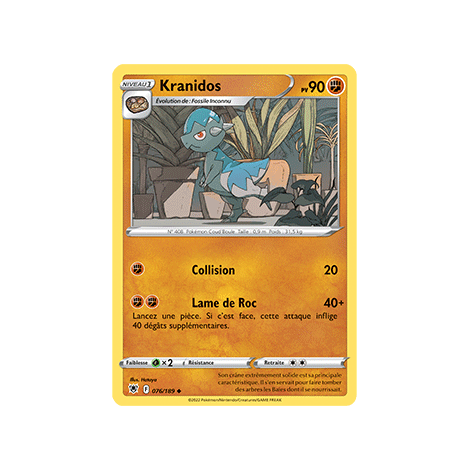 Kranidos 076/189 : Joyau Peu commune de l'extension Pokémon Astres Radieux