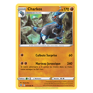 Charkos 077/189 rare de l'extension Pokémon Astres Radieux