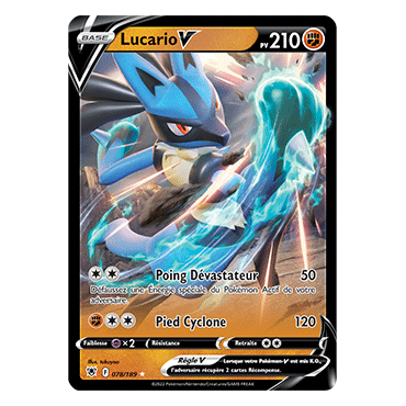 Lucario 078/189 : Joyau Holographique rare V de l'extension Pokémon Astres Radieux
