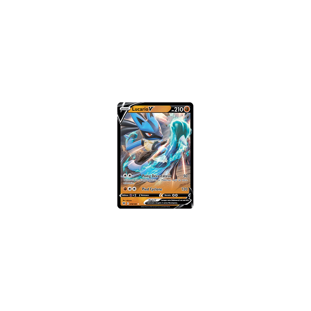 Lucario 078/189 : Joyau Holographique rare V de l'extension Pokémon Astres Radieux