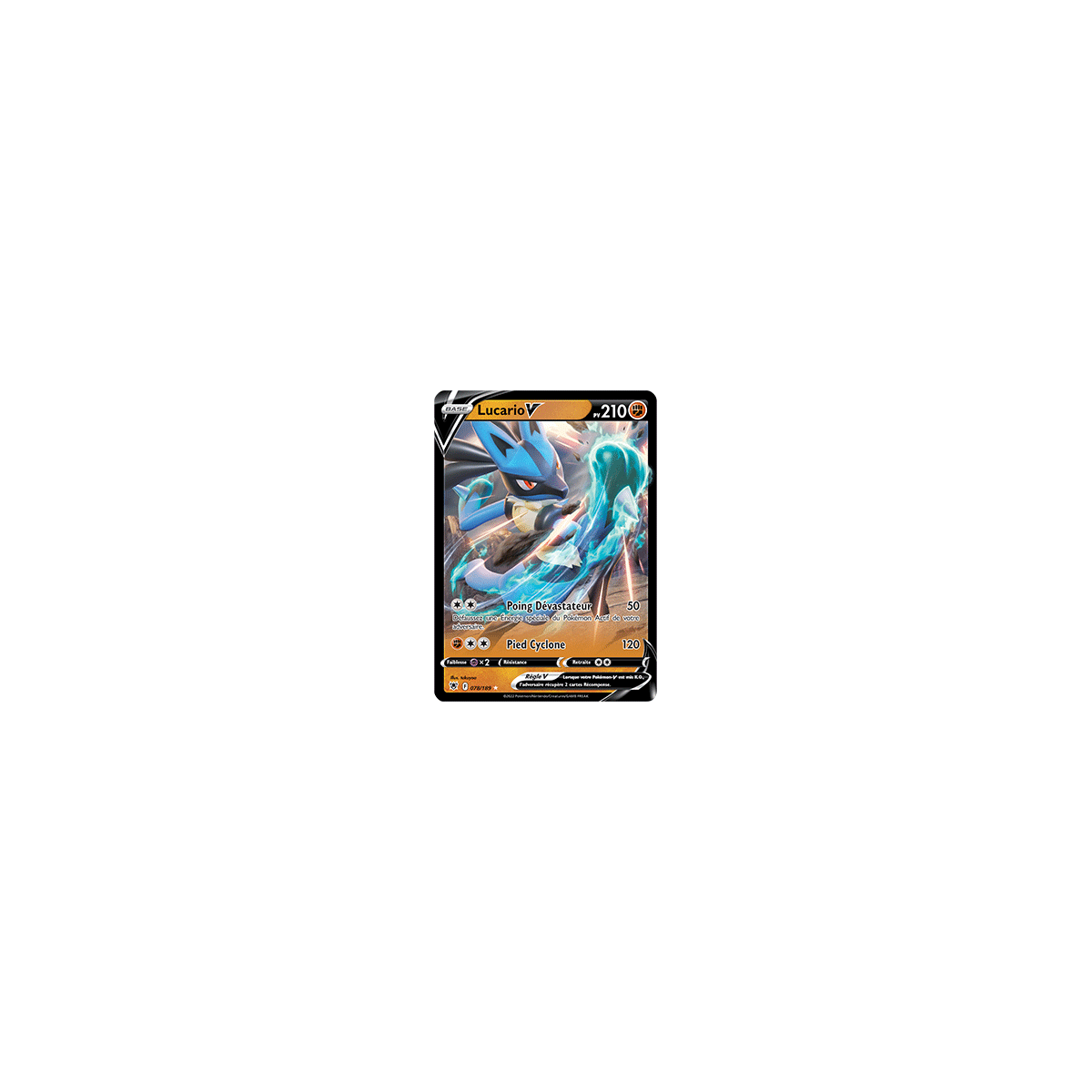 Lucario 078/189 : Joyau Holographique rare V de l'extension Pokémon Astres Radieux