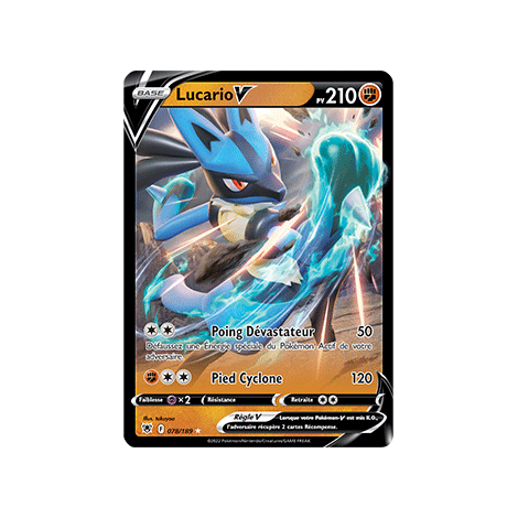 Lucario 078/189 : Joyau Holographique rare V de l'extension Pokémon Astres Radieux