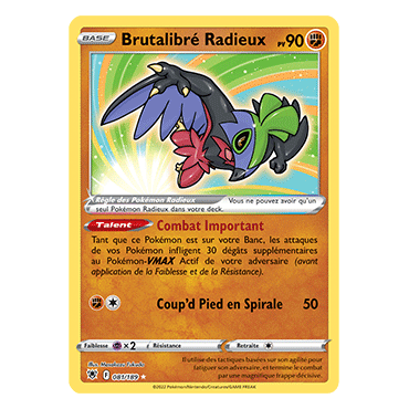 Brutalibré Radieux, carte Radieux rare de la série Astres Radieux