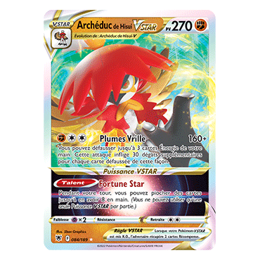 Carte Archéduc de Hisui - Holographique rare STAR de Pokémon Astres Radieux 084/189