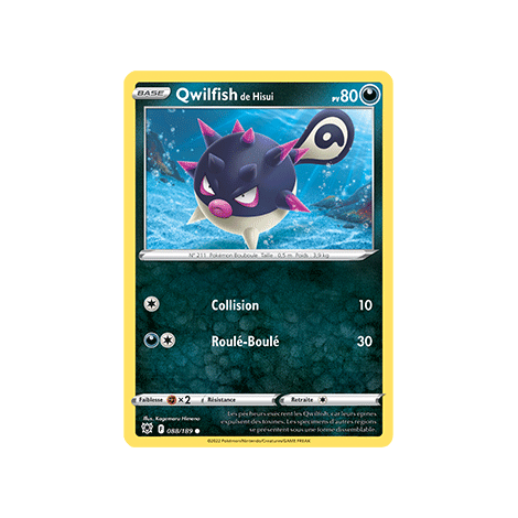 Qwilfish de Hisui 088/189 : Joyau Commune de l'extension Pokémon Astres Radieux