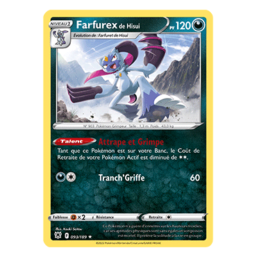 Farfurex de Hisui 093/189 : Joyau Holographique rare de l'extension Pokémon Astres Radieux
