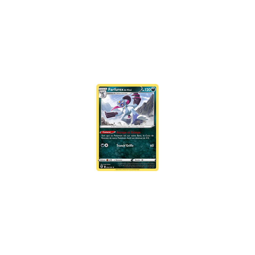 Farfurex de Hisui 093/189 : Joyau Holographique rare de l'extension Pokémon Astres Radieux