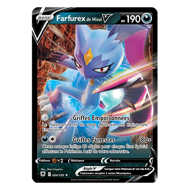 Farfurex de Hisui 094/189 : Joyau Holographique rare V de l'extension Pokémon Astres Radieux
