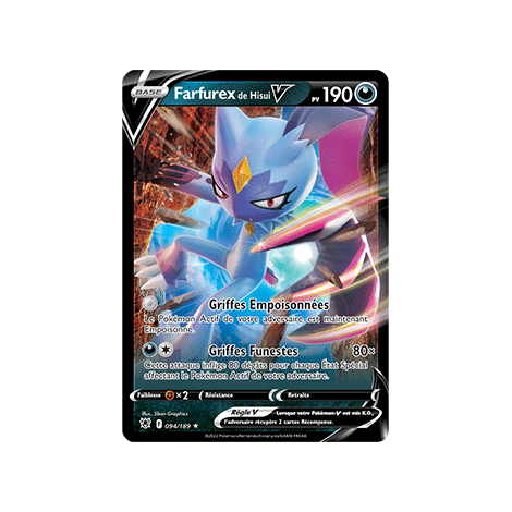 Farfurex de Hisui 094/189 : Joyau Holographique rare V de l'extension Pokémon Astres Radieux