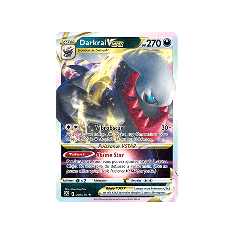 Carte Darkrai - Holographique rare STAR de Pokémon Astres Radieux 099/189