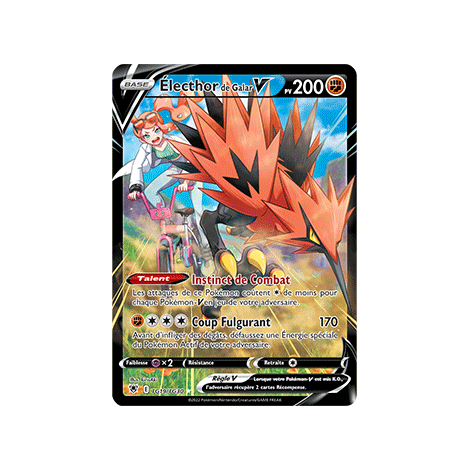 Électhor de Galar TG19/TG30 : Joyau Holographique rare V de l'extension Pokémon Astres Radieux