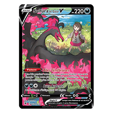 Carte Sulfura de Galar - Holographique rare V de Pokémon Astres Radieux TG20/TG30