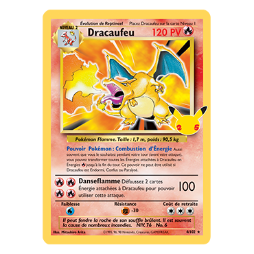 Découvrez Dracaufeu (Set de Base), carte Rare de la série Célébrations (JCC)