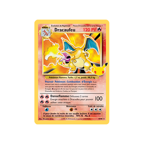 Découvrez Dracaufeu (Set de Base), carte Rare de la série Célébrations (JCC)