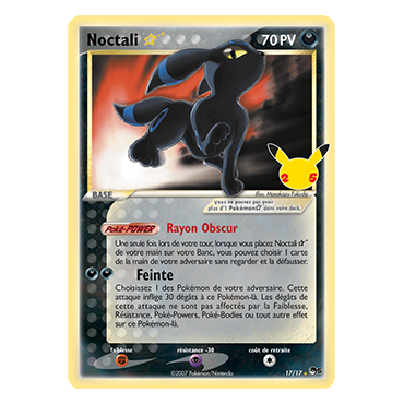 Noctali (POP Series 5) 17/17 : Joyau Rare de l'extension Pokémon Célébrations (JCC)