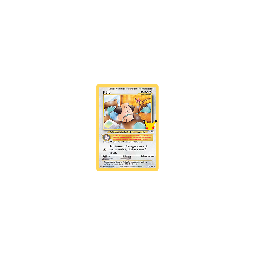 Mélo (Neo Genesis) 20/111 : Joyau Rare de l'extension Pokémon Célébrations (JCC)