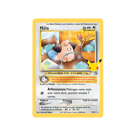 Mélo (Neo Genesis) 20/111 : Joyau Rare de l'extension Pokémon Célébrations (JCC)