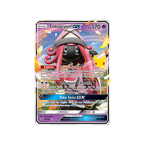 Carte Tokopiyon-GX (Gardiens Ascendants) - Rare de Pokémon Célébrations (JCC) 60/145