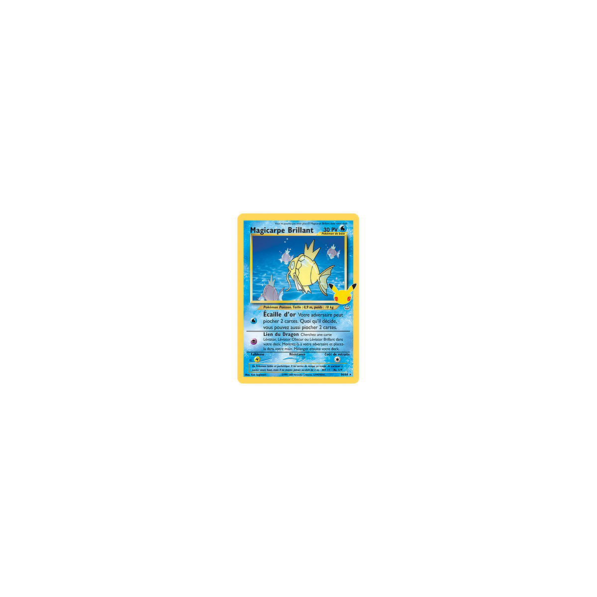 Magicarpe Brillant (Neo Revelation) 66/64 : Joyau Rare de l'extension Pokémon Célébrations (JCC)