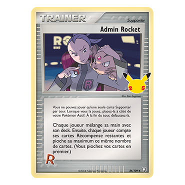 Découvrez Admin Rocket (Team Rocket), carte Rare de la série Célébrations (JCC)