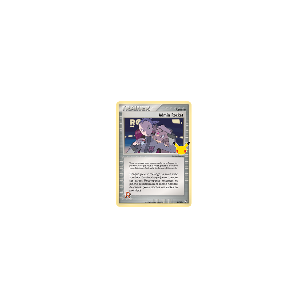 Découvrez Admin Rocket (Team Rocket), carte Rare de la série Célébrations (JCC)