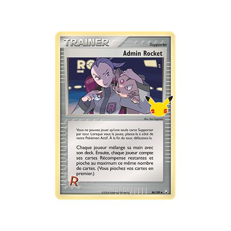 Découvrez Admin Rocket (Team Rocket), carte Rare de la série Célébrations (JCC)