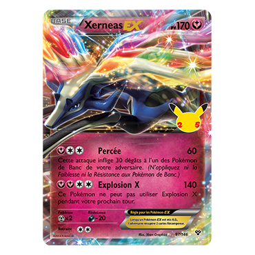 Découvrez Xerneas-EX (XY), carte Rare de la série Célébrations (JCC)