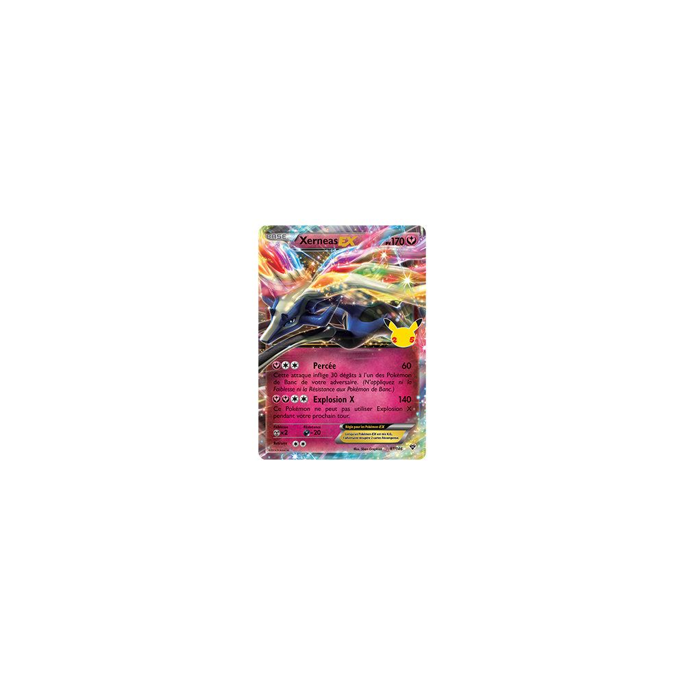 Découvrez Xerneas-EX (XY), carte Rare de la série Célébrations (JCC)