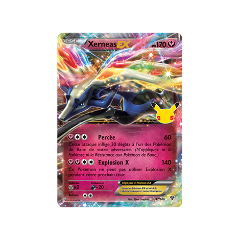 Découvrez Xerneas-EX (XY), carte Rare de la série Célébrations (JCC)