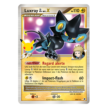 Carte Luxray GL NIV.X (Rivaux Émergeants) - Rare de Pokémon Célébrations (JCC) 109/111