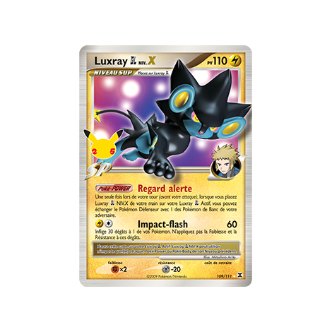 Carte Luxray GL NIV.X (Rivaux Émergeants) - Rare de Pokémon Célébrations (JCC) 109/111