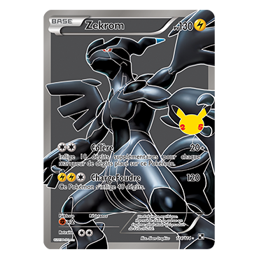 Carte Zekrom (Noir & Blanc) - Rare de Pokémon Célébrations (JCC) 114/114
