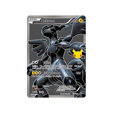 Carte Zekrom (Noir & Blanc) - Rare de Pokémon Célébrations (JCC) 114/114