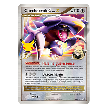 Carte Carchacrok C NIV.X (Vainqueurs Suprêmes) - Rare de Pokémon Célébrations (JCC) 145/147