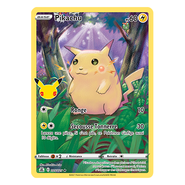 Pikachu 005/025 : Joyau Holographique rare Pokémon Célébrations (JCC)