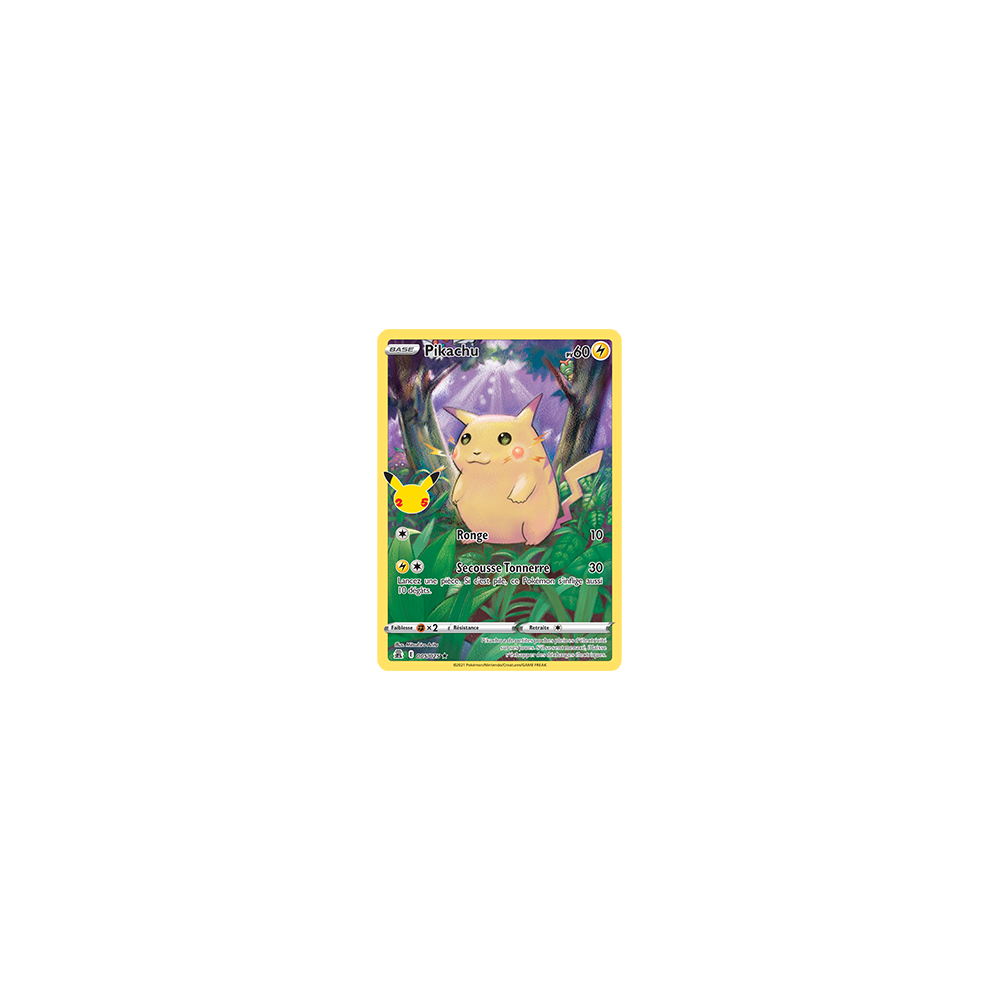 Pikachu 005/025 : Joyau Holographique rare Pokémon Célébrations (JCC)