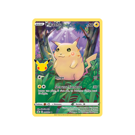 Pikachu 005/025 : Joyau Holographique rare Pokémon Célébrations (JCC)