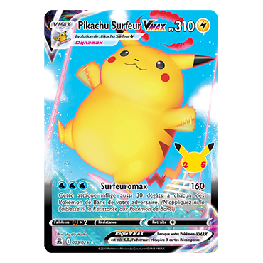 Pikachu Surfeur Holographique VMAX Pokémon Célébrations (JCC) 009/025