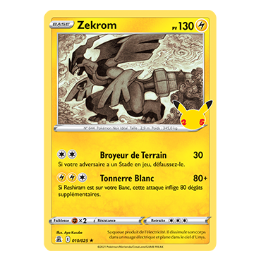 Découvrez Zekrom, carte Rare de la série Célébrations (JCC)