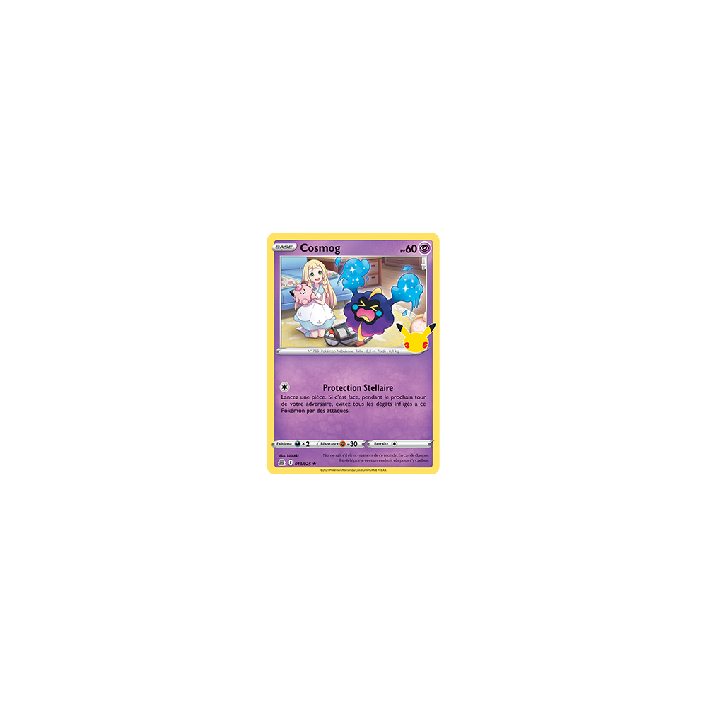 Carte Cosmog - Rare de Pokémon Célébrations (JCC) 013/025