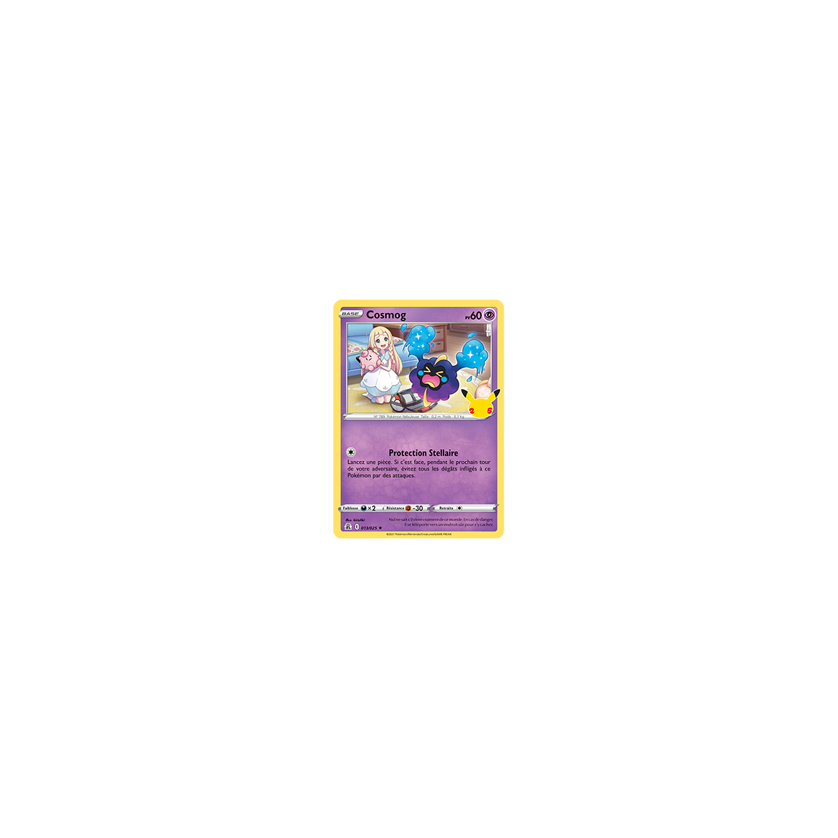 Carte Cosmog - Rare de Pokémon Célébrations (JCC) 013/025