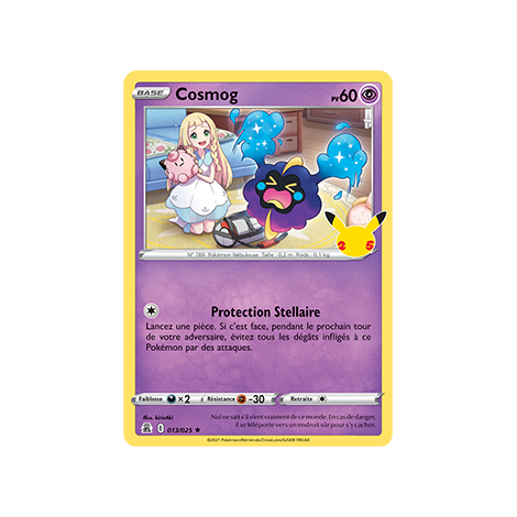 Carte Cosmog - Rare de Pokémon Célébrations (JCC) 013/025