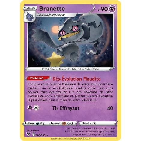 Branette 068/185 : Joyau Rare (Brillante) de l'extension Pokémon Épée et Bouclier Voltage Éclatant