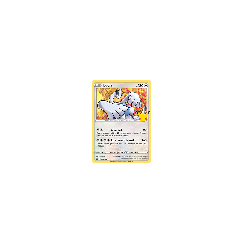 Découvrez Lugia, carte Rare de la série Célébrations (JCC)