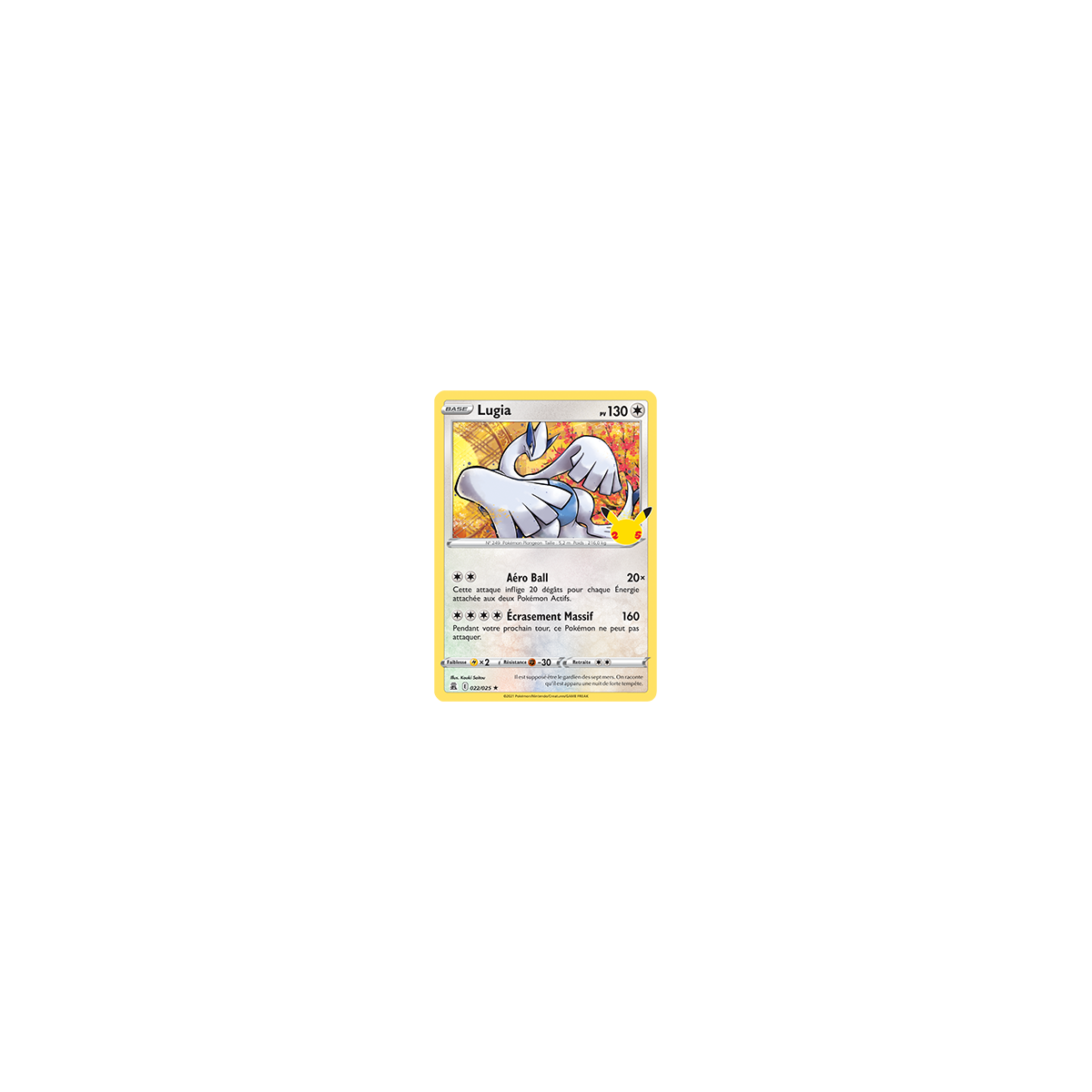 Découvrez Lugia, carte Rare de la série Célébrations (JCC)