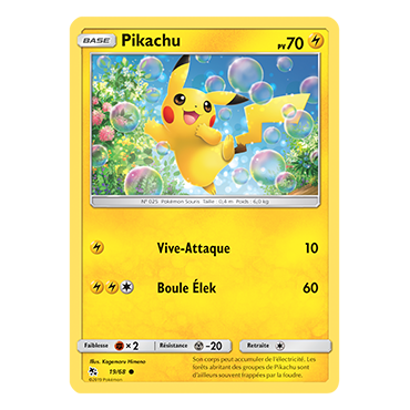 Découvrez Pikachu, carte Commune de la série Destinées Occultes